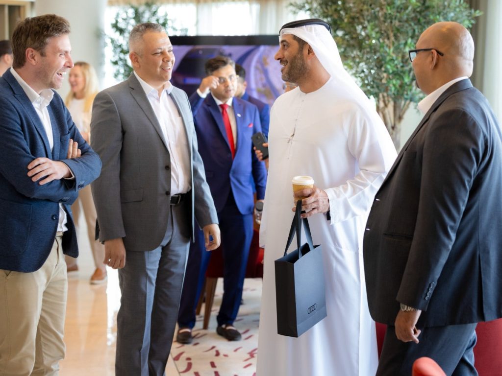 Delegates networking during Audi Middle East fleet experience
